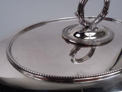  Tiffany Co Pair of Early Tiffany Etruscan Sterling Silver Covered Serving Dishes