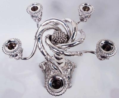  Tiffany Co Pair of Sumptuous Tiffany Victorian Classical 5 Light Candelabra