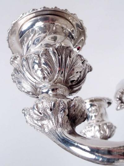  Tiffany Co Pair of Sumptuous Tiffany Victorian Classical 5 Light Candelabra