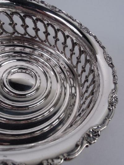  Tiffany Co Pair of Tiffany Edwardian Classical Silver Plated Wine Bottle Coasters