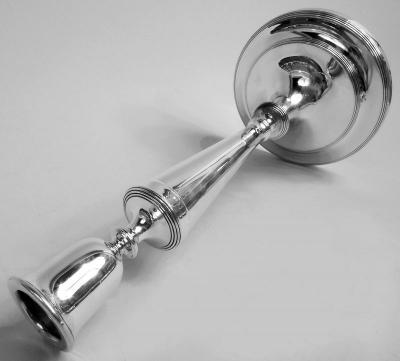  Tiffany Co Pair of Tiffany Edwardian Classical Sterling Silver Candlesticks