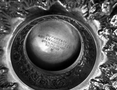  Tiffany Co Pair of Tiffany Victorian Classical Repousse Sterling Silver Compotes