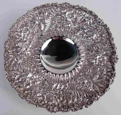  Tiffany Co Pair of Tiffany Victorian Classical Repousse Sterling Silver Compotes