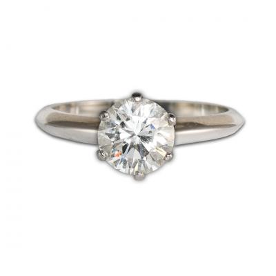  Tiffany Co Platinum Tiffany Co Diamond Solitaire Ring 1 03 ct GIA Certified 