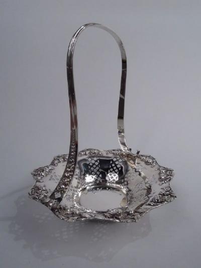 Tiffany Co Pretty Edwardian Sterling Silver Rosebud Basket by Tiffany