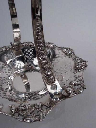  Tiffany Co Pretty Edwardian Sterling Silver Rosebud Basket by Tiffany
