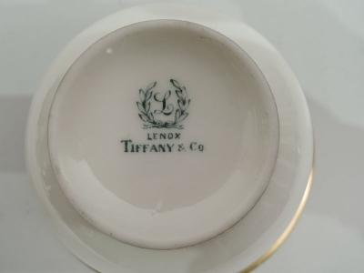  Tiffany Co Rare Tiffany Chrysanthemum Bouillon Bowls Original Lenox Inserts