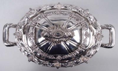  Tiffany Co Rare Tiffany Soup Tureen in Historic Chrysanthemum Pattern