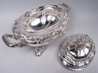  Tiffany Co Rare Tiffany Soup Tureen in Historic Chrysanthemum Pattern