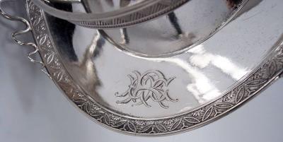  Tiffany Co Rare Tiffany Sterling Silver Decanter Set in Historic Japanese Pattern