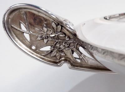  Tiffany Co Rare Tiffany Sterling Silver Footed Bowl in Historic Japanese Pattern