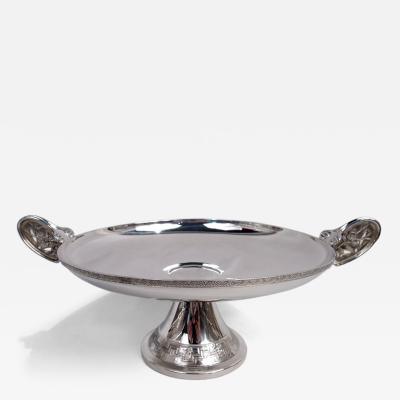  Tiffany Co Rare Tiffany Sterling Silver Footed Bowl in Historic Japanese Pattern