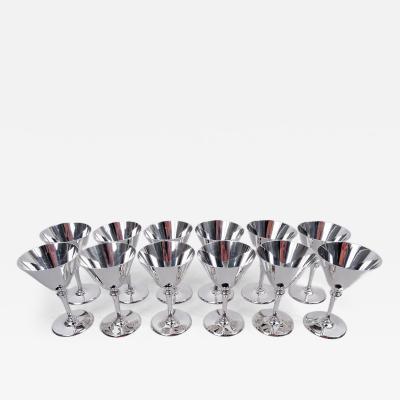  Tiffany Co Set of 12 Antique Tiffany Art Deco Sterling Silver Cocktail Cups