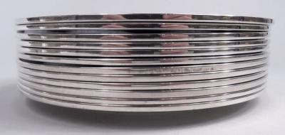  Tiffany Co Set of 12 Tiffany Hamilton Sterling Silver Bread Butters Plates