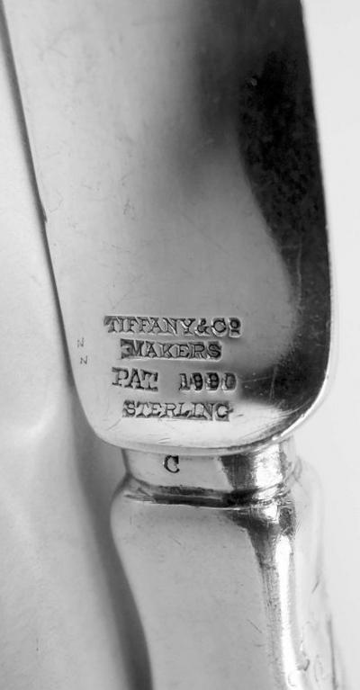  Tiffany Co Set of 12 Tiffany Lap Over Edge Sterling Silver Dessert Knives