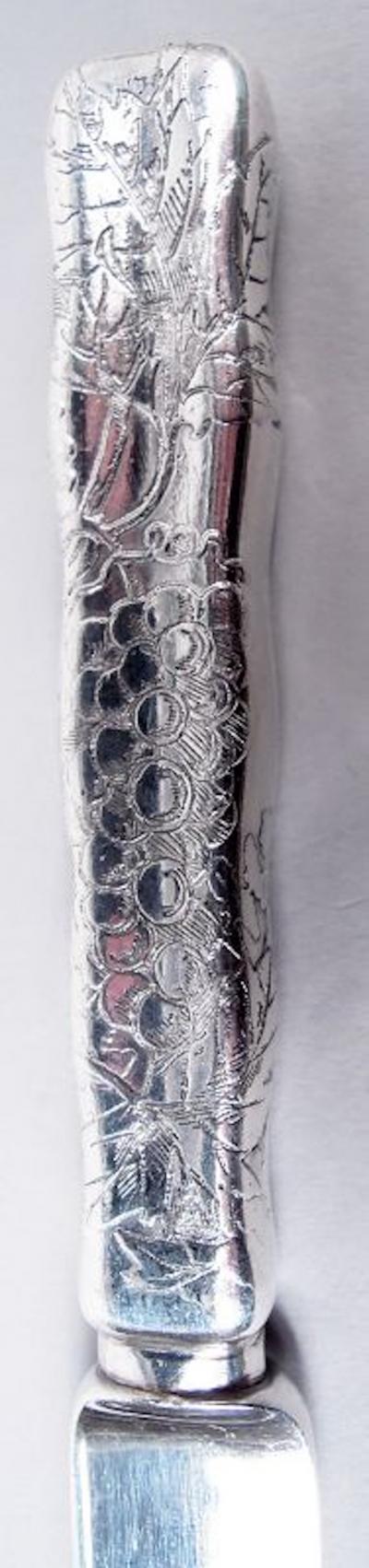  Tiffany Co Set of 12 Tiffany Lap Over Edge Sterling Silver Dessert Knives