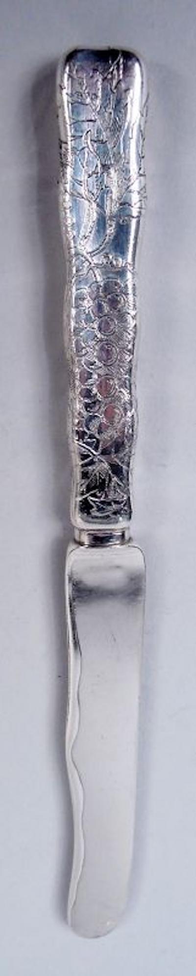  Tiffany Co Set of 12 Tiffany Lap Over Edge Sterling Silver Dessert Knives