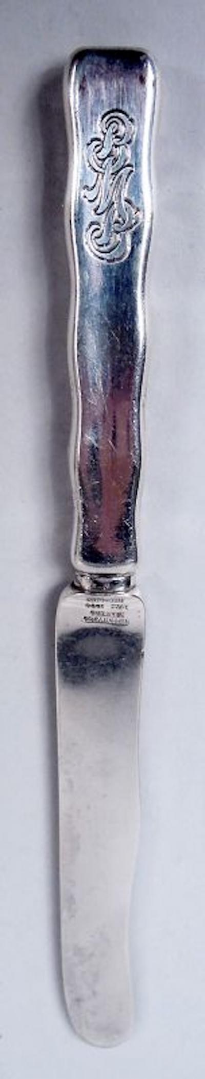  Tiffany Co Set of 12 Tiffany Lap Over Edge Sterling Silver Dessert Knives