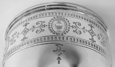 Tiffany Co Set of 4 Tiffany Hamilton Engraved Sterling Silver Goblets