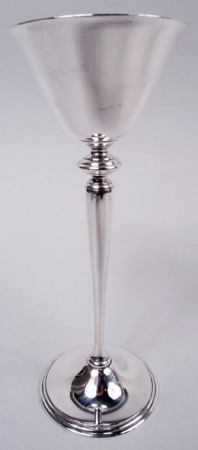  Tiffany Co Set of 6 Tiffany American Art Deco Unusually Tall Cocktail Cups