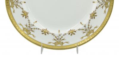  Tiffany Co Set of English Victorian Tiffany Porcelain Dinner Plates