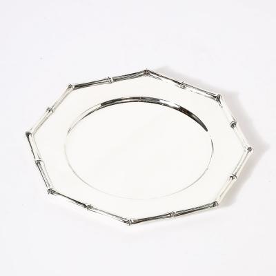  Tiffany Co Set of Twelve Tiffany Co Sterling Silver Bamboo Pattern Charger Dinner Plates