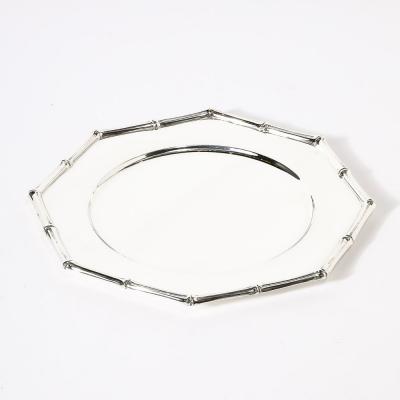  Tiffany Co Set of Twelve Tiffany Co Sterling Silver Bamboo Pattern Charger Dinner Plates