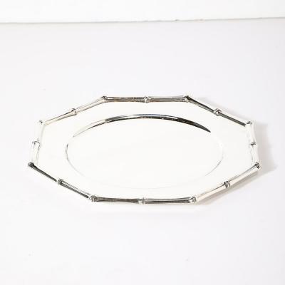  Tiffany Co Set of Twelve Tiffany Co Sterling Silver Bamboo Pattern Charger Dinner Plates