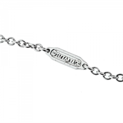  Tiffany Co TIFFANY CO 18K WHITE GOLD DIAMOND PETALS KEY PENDANT