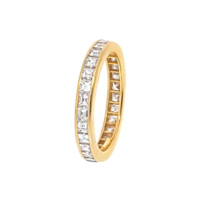  Tiffany Co TIFFANY CO 18K YELLOW GOLD 3 00CTTW ASSCHER CUT DIAMOND ETERNITY BAND