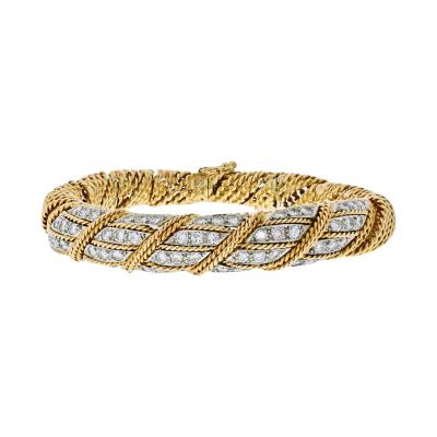 4.50 Carat Diamond Tennis Bracelet in 14k Yellow Gold