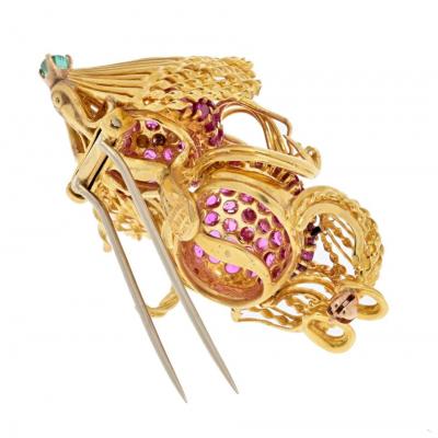  Tiffany Co TIFFANY CO 18K YELLOW GOLD ASIAN MAN EATING NOODLES BROOCH