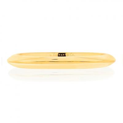  Tiffany Co TIFFANY CO 18K YELLOW GOLD SOFT SQUARE BANGLE BRACELET