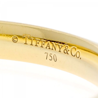  Tiffany Co TIFFANY CO 18K YELLOW GOLD SOFT SQUARE SLIP ON BANGLE BRACELET