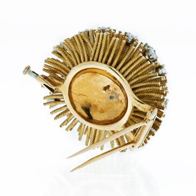  Tiffany Co TIFFANY CO 1960S 18K YELLOW GOLD SEA URCHIN DIAMOND BROOCH