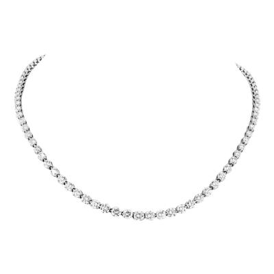  Tiffany Co TIFFANY CO 21 70CTTW VICTORIA ROUND CUT DIAMOND TENNIS NECKLACE