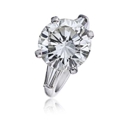  Tiffany Co TIFFANY CO 7 CARAT ROUND DIAMOND I VS2 GIA RING