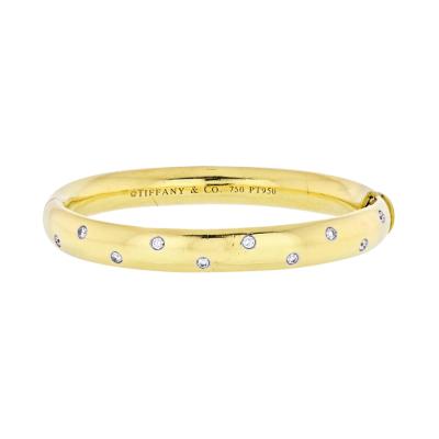 Tiffany & CO. Etoile 18K/Plat Diamond Bangle