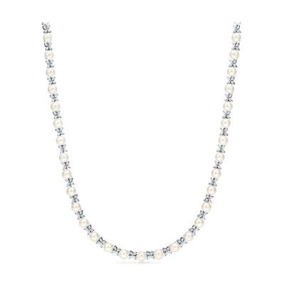  Tiffany Co TIFFANY CO PLATINUM VICTORIA DIAMOND AND PEARL NECKLACE