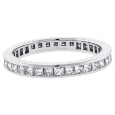  Tiffany Co TIFFANY CO PRINCESS CUT DIAMOND BAND RING