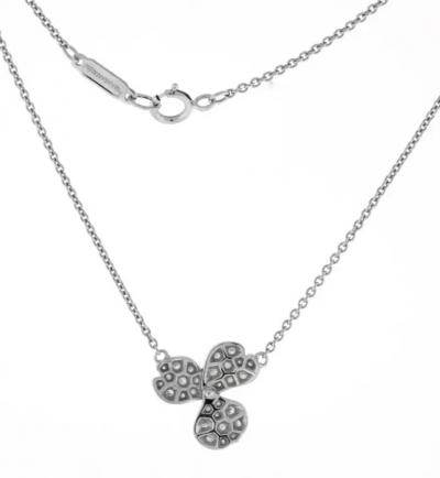  Tiffany Co TIFFANY CO S PAPER FLOWER DIAMOND PLATINUM PENDANT