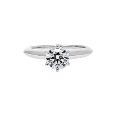  Tiffany Co TIFFANY CO SIX PRONG CLASSIC 0 91CT I VS2 SOLITAIRE ENGAGEMENT RING