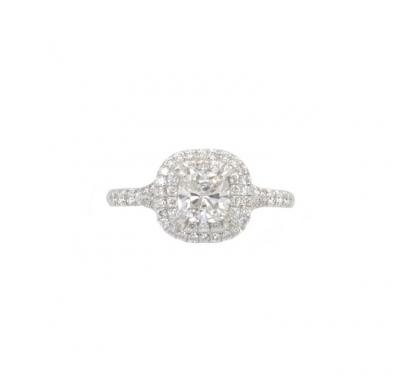 Tiffany Co TIFFANY CO SOLESTE 0 71 CARAT CUSHION CUT DIAMOND