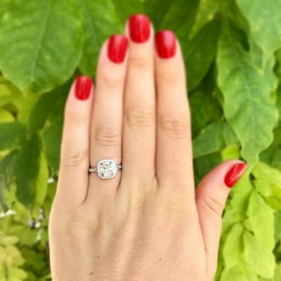 Tiffany Co TIFFANY CO SOLESTE 0 71 CARAT CUSHION CUT DIAMOND