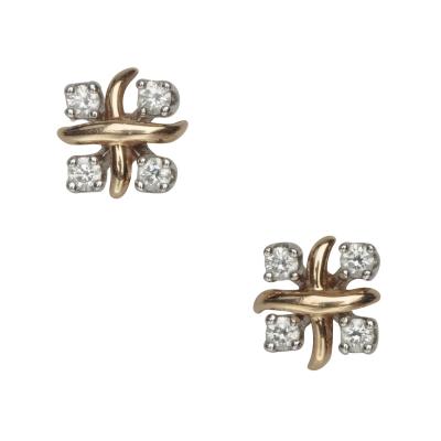  Tiffany Co Tiffany 18kt Platinum X earrings with Diamonds Jean Schlumberger