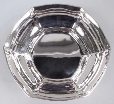 Tiffany Co Tiffany American Art Deco Hexagonal Sterling Silver Bowl