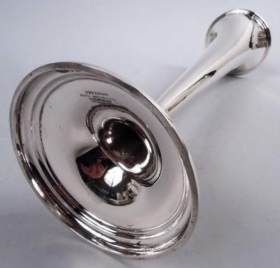  Tiffany Co Tiffany American Art Deco Sterling Silver 15 Inch Trumpet Vase C 1915