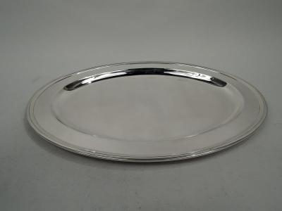  Tiffany Co Tiffany American Large and Modern Sterling Silver Oval Serving Tray