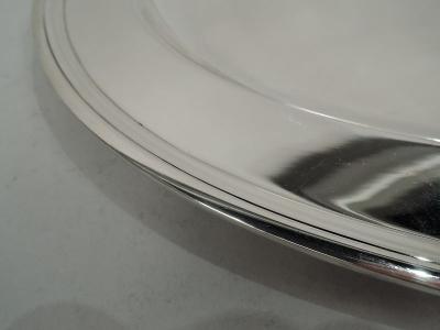  Tiffany Co Tiffany American Large and Modern Sterling Silver Oval Serving Tray