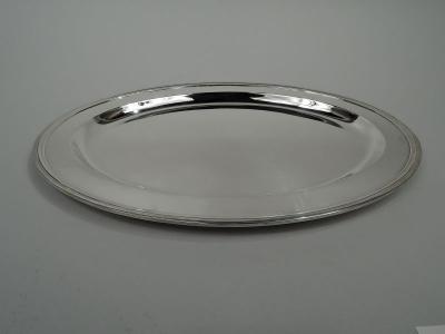  Tiffany Co Tiffany American Large and Modern Sterling Silver Oval Serving Tray